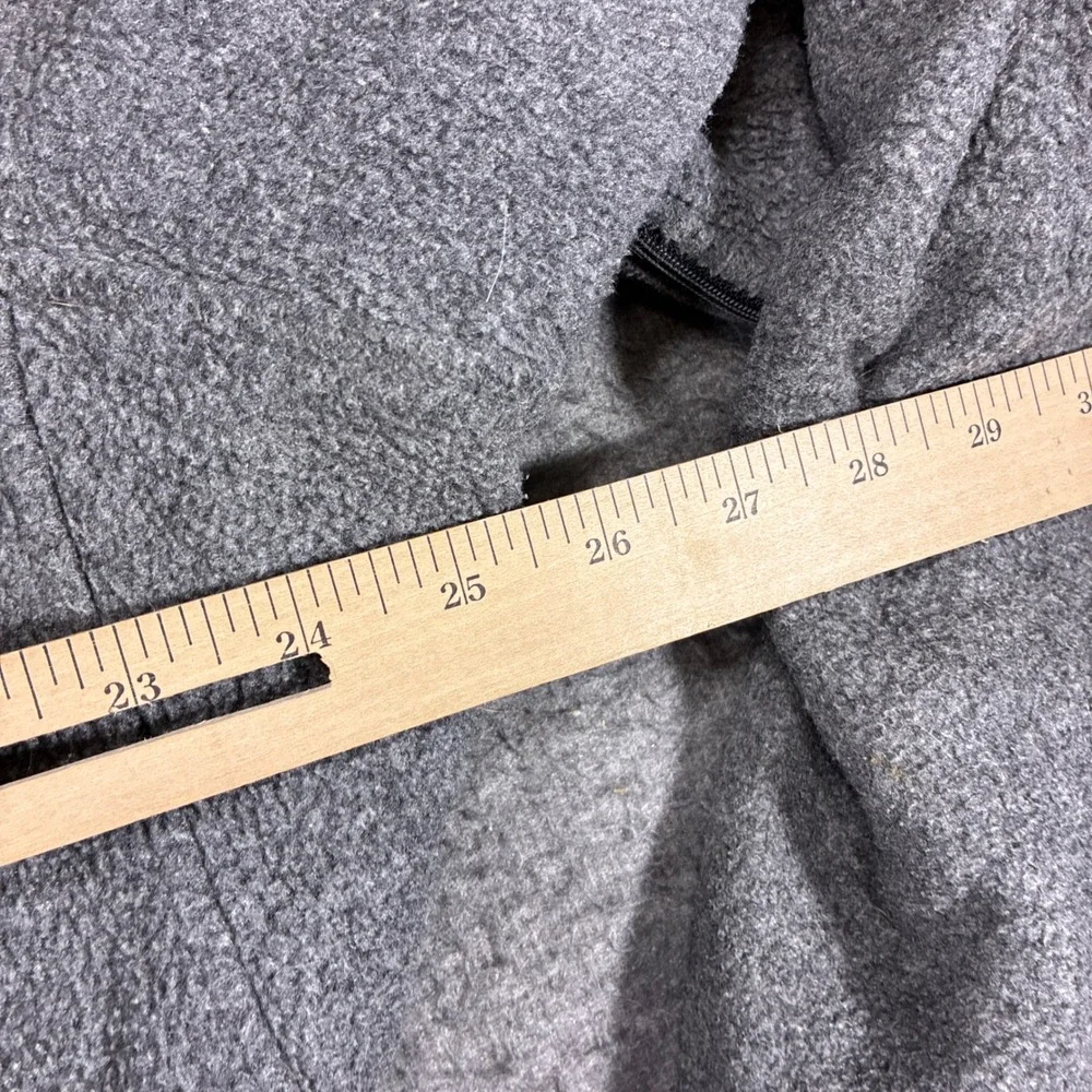 Vintage The North Face Fleece Jacket Men Large Gray Full Zip Distressed Pit Zips